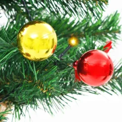 vidaXL Kunstkerstboom met verlichting en kerstballen 64 cm groen