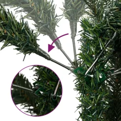 vidaXL Kunstkerstboom smal met 150 LED's 120 cm