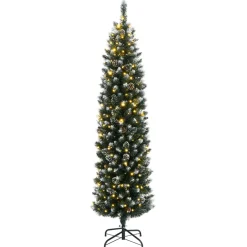 vidaXL Kunstkerstboom smal met 150 LED's 120 cm