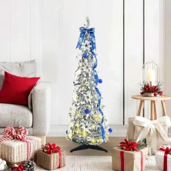 vidaXL Kunstkerstboom Wit 120 cm PVC