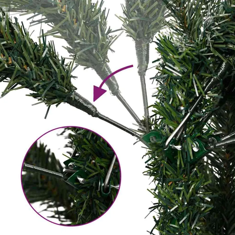vidaXL Kunstmatige Inklapbare Kerstboom Groen 150 cm PVC en staal