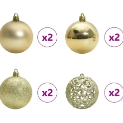 vidaXL Kunstmatige Inklapbare Kerstboom 150 LED's Groen en Wit 120 cm
