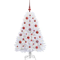 vidaXL Kunstmatige Inklapbare Kerstboom Wit 120 cm PVC en staal