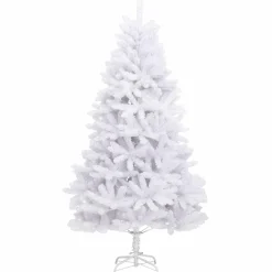 vidaXL Kunstmatige Inklapbare Kerstboom Wit 180 cm PVC en staal