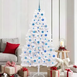 vidaXL Kunstmatige Inklapbare Kerstboom Wit 180 cm PVC en staal
