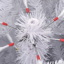 vidaXL Kunstmatige Inklapbare Kerstboom Wit 180 cm PVC en staal