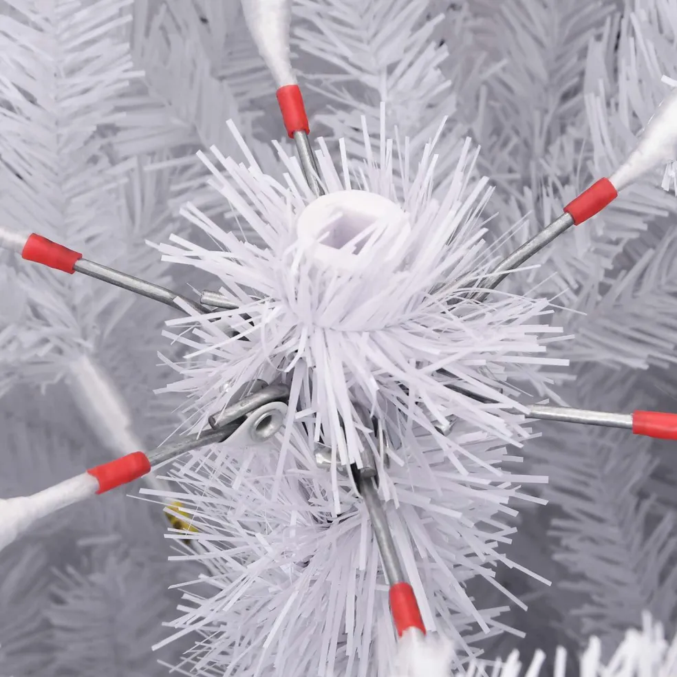 vidaXL Kunstmatige Inklapbare Kerstboom Wit 180 cm PVC en staal
