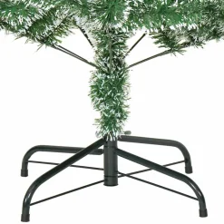 vidaXL Kunstmatige Kerstboom Sneeuw Gevlochten met LED Licht 120 cm