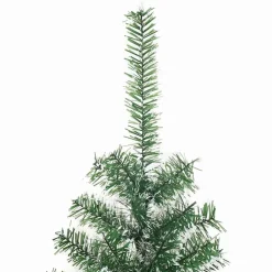 vidaXL Kunstmatige Kerstboom Sneeuw Gevlochten met LED Licht 120 cm