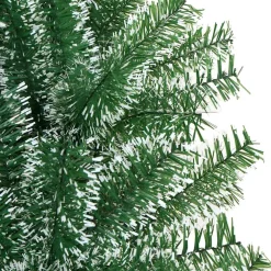 vidaXL Kunstmatige Kerstboom Sneeuw Gevlochten met LED Licht 120 cm