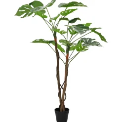 vidaXL Kunstmatige Monstera Plant Groen 70 x 16 x 130 cm Stof en Hout