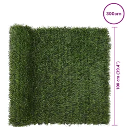 vidaXL Kunstmatige omheining Lichtgroen 1 x 3 m PVC en staal