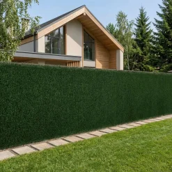 vidaXL Kunstmatige omheining Donkergroen 1 x 3 m PVC en staal
