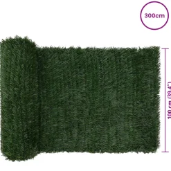 vidaXL Kunstmatige omheining Donkergroen 1 x 3 m PVC en staal
