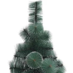 vidaXL Kunstmatige Voorverlichte Kerstboom met Ballenset Groen 120 cm