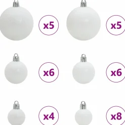 vidaXL Kunstmatige Voorverlichte Kerstboom met Ballenset Groen 120 cm