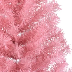 vidaXL Kunstmatig Voorverlicht Kerstboom met 150 LED Roze 120 cm PVC