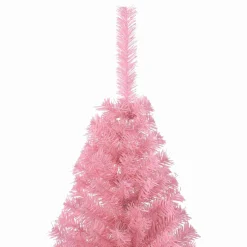 vidaXL Kunstmatig Voorverlicht Kerstboom met 150 LED Roze 120 cm PVC