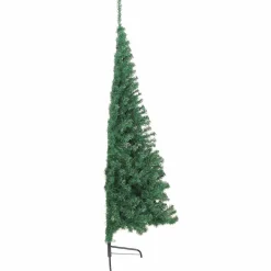 vidaXL Kunstmatig Voorverlicht Kerstboom met 300 LED Groen 180 cm PVC