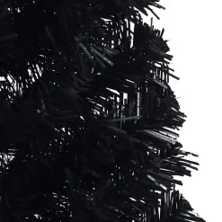 vidaXL Kunstmatig Voorverlicht Kerstboom met 150 LED Zwart 120 cm PVC
