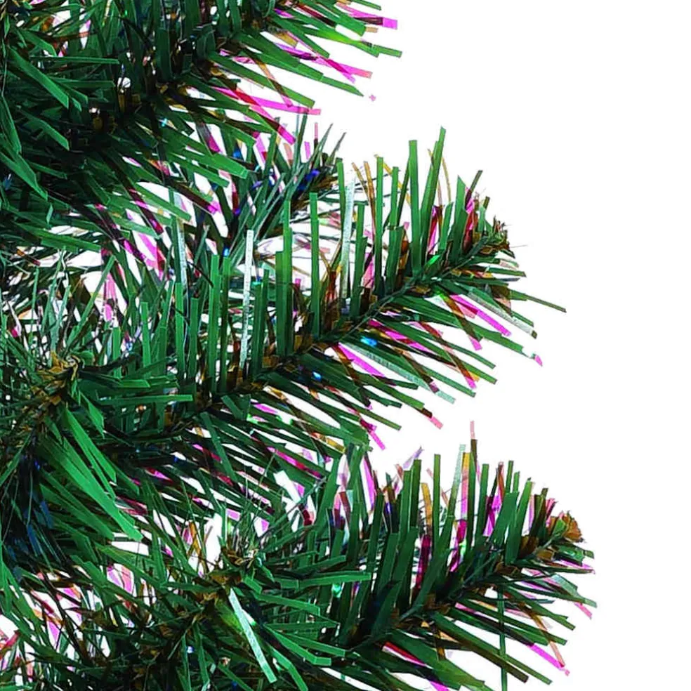 vidaXL Kunstmatig Voorverlicht Kerstboom Groen 120 cm PVC en Metaal