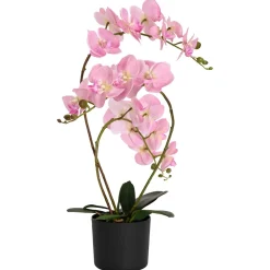 vidaXL Kunstorchidee met pot Roze 45 x 15 x 65 cm Stof, PE en PEVA