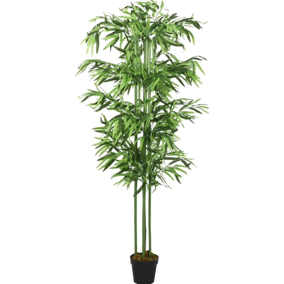 vidaXL Kunstplant bamboe 240 bladeren 80 cm groen