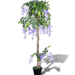 vidaXL Kunstplant blauwe regen met pot 120 cm