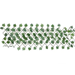 vidaXL Kunstplant druivenblad op latwerk uittrekbaar 180x60 cm groen