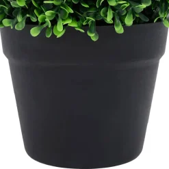 vidaXL Kunstplanten met pot 2 st buxus bolvorming 33 cm groen