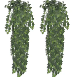 vidaXL Kunstplanten 2 st klimop 90 cm groen