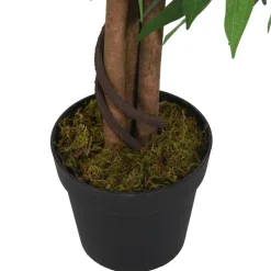 vidaXL Kunstplant mangoboom 300 bladeren 80 cm groen