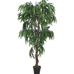 vidaXL Kunstplant mangoboom 300 bladeren 80 cm groen