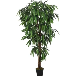 vidaXL Kunstplant mangoboom 300 bladeren 80 cm groen