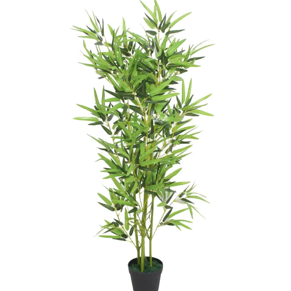 vidaXL Kunstplant met pot bamboe 120 cm groen