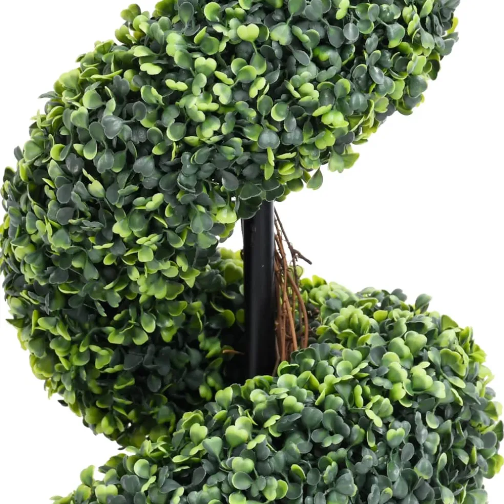 vidaXL Kunstplant met pot buxus spiraal 117 cm groen