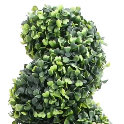 vidaXL Kunstplant met pot buxus spiraal 117 cm groen