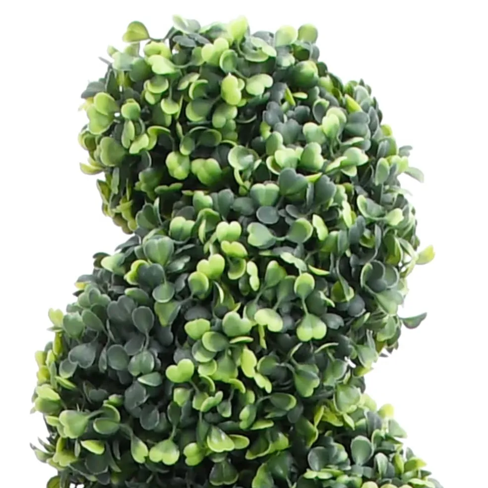 vidaXL Kunstplant met pot buxus spiraal 117 cm groen