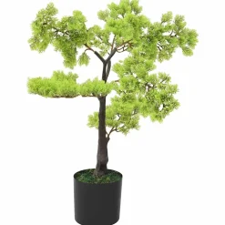 vidaXL Kunstplant met pot cipres bonsai 60 cm groen