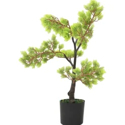 vidaXL Kunstplant met pot cipres bonsai 60 cm groen