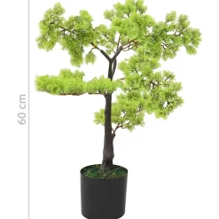 vidaXL Kunstplant met pot cipres bonsai 60 cm groen