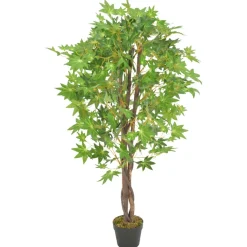 vidaXL Kunstplant met pot esdoorn 120 cm groen
