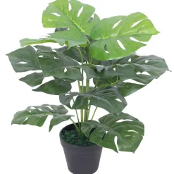 vidaXL Kunstplant met pot monstera 45 cm groen