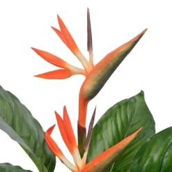 vidaXL Kunstplant met pot strelitzia 100 cm rood