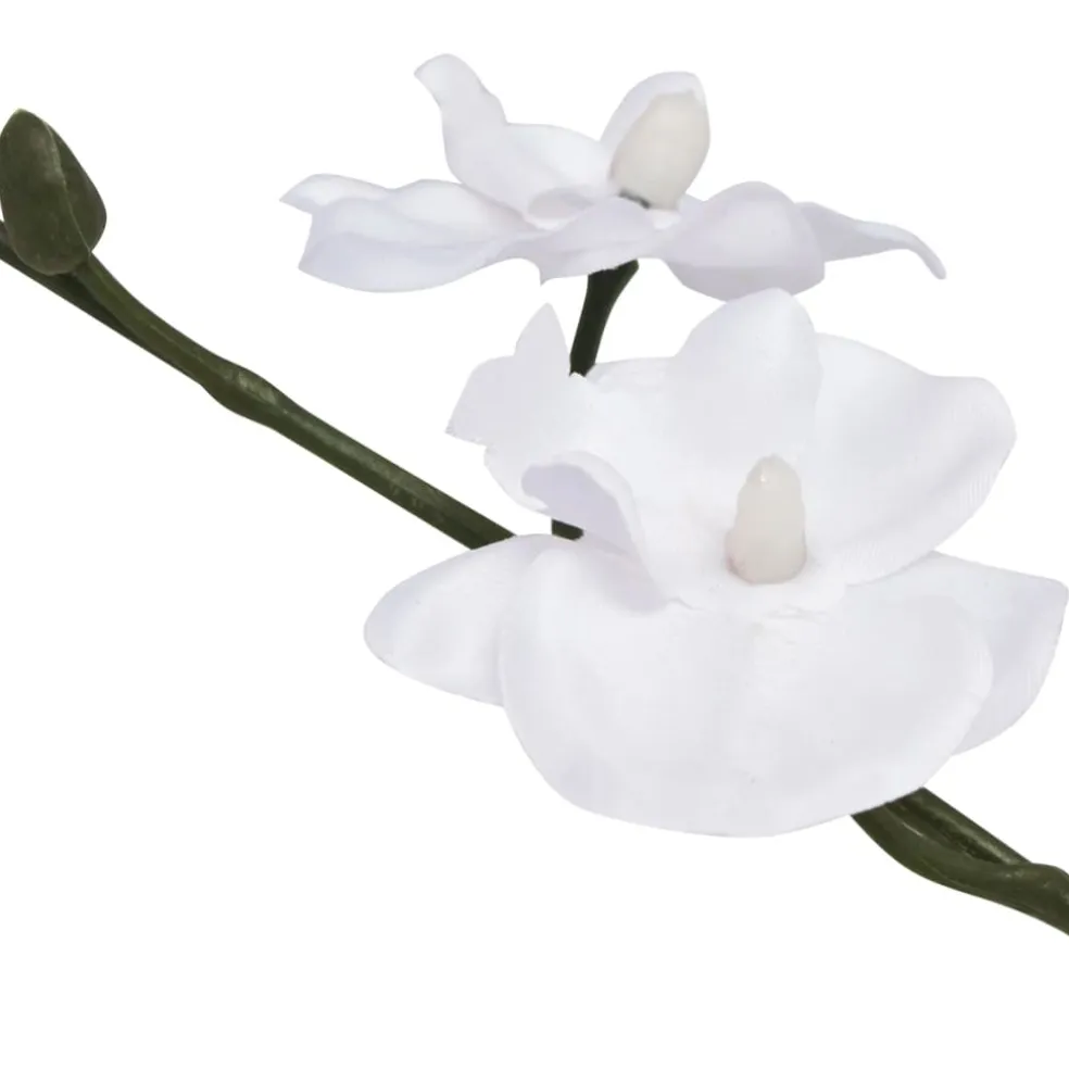 vidaXL Kunstplant orchidee met pot 30 cm wit