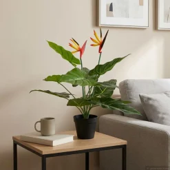 vidaXL Kunst Strelitzia Plant Groen 70 x 18 x 155 cm Stof en PE