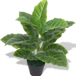 vidaXL Kunst taro plant met pot 45 cm groen