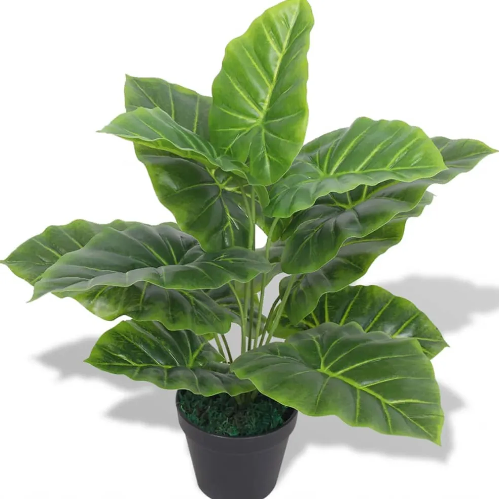 vidaXL Kunst taro plant met pot 45 cm groen