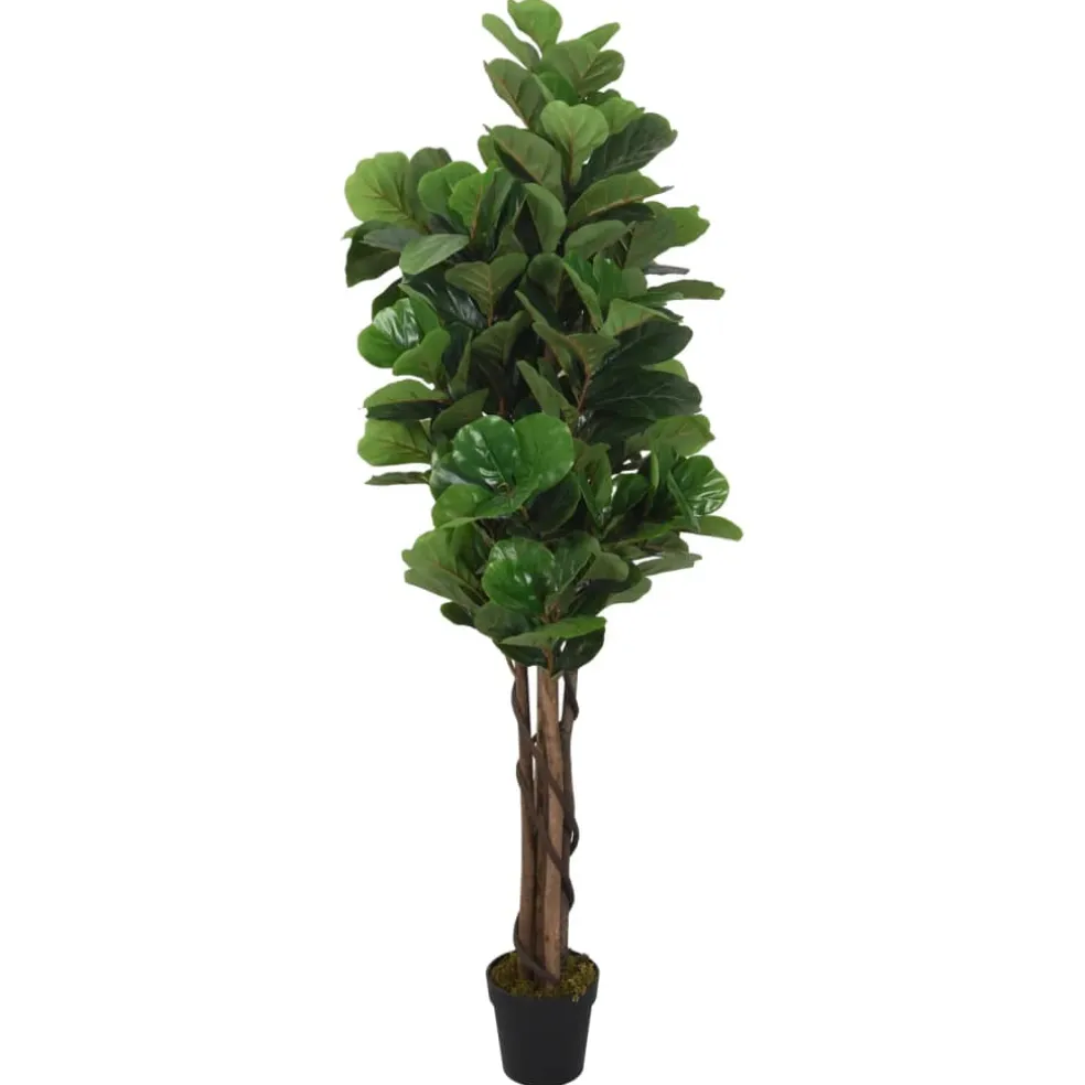 vidaXL Kunstvijgenboom 96 bladeren 80 cm groen