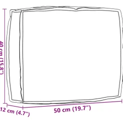 vidaXL Kussen Antraciet 50 x 40 x 12 cm Oxford Stof